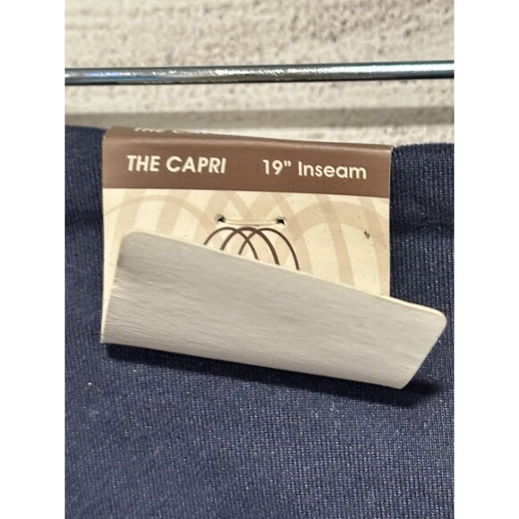 Women's Marika Cut Back High Waist Crop Leggings Blue High Waist Sz L workout - Picture 4 of 9